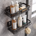 wall-mounted bathroom shelf with towel holder