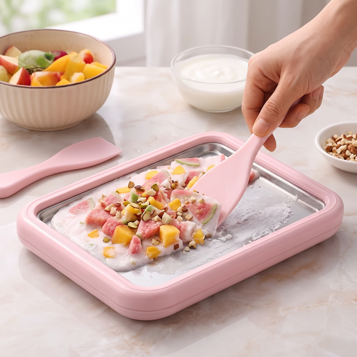 stainless steel ice cream maker