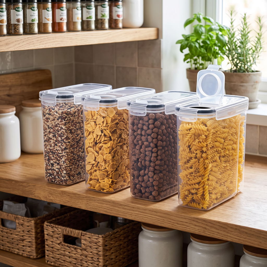 airtight cereal and grain storage container dispenser