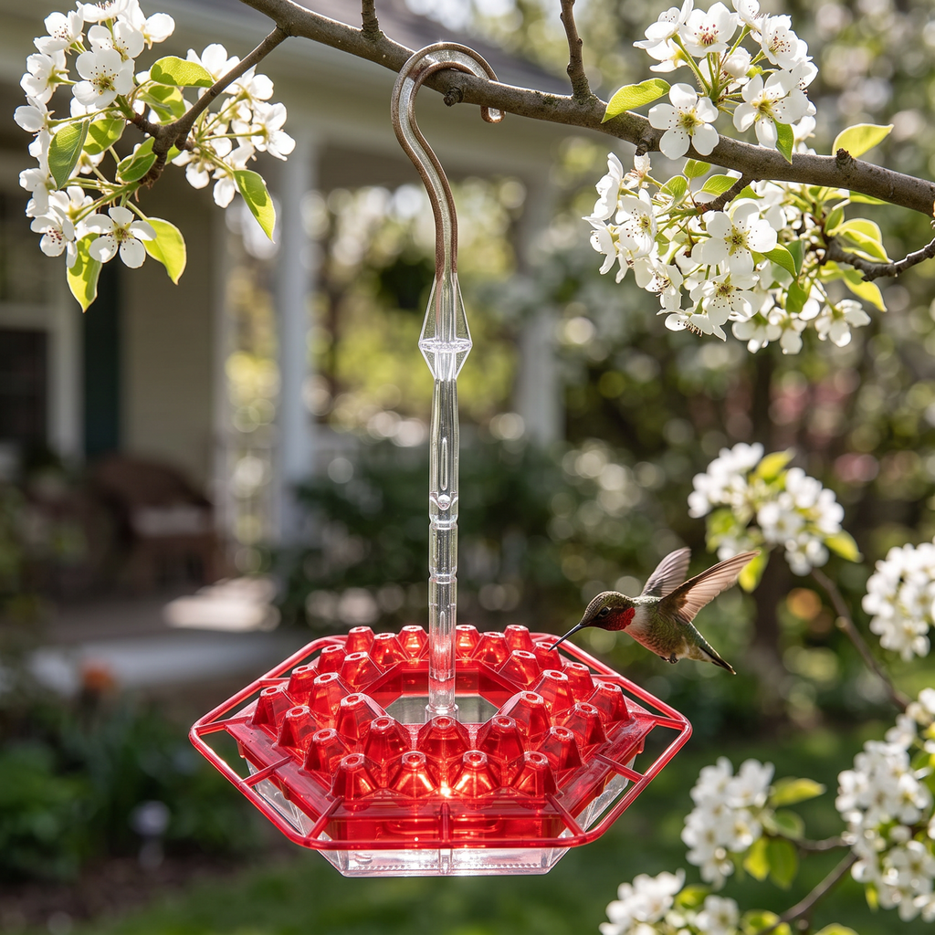 hanging hummingbird feeder