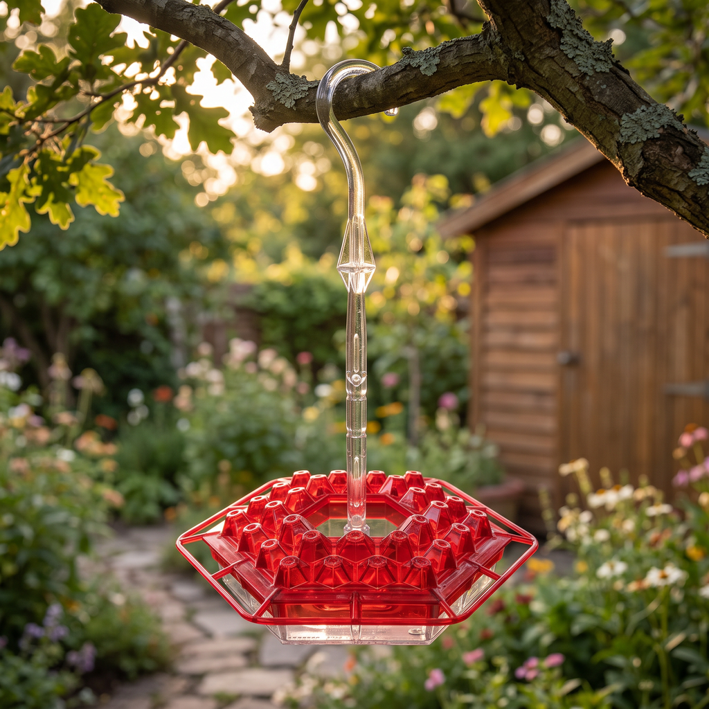 hanging hummingbird feeder