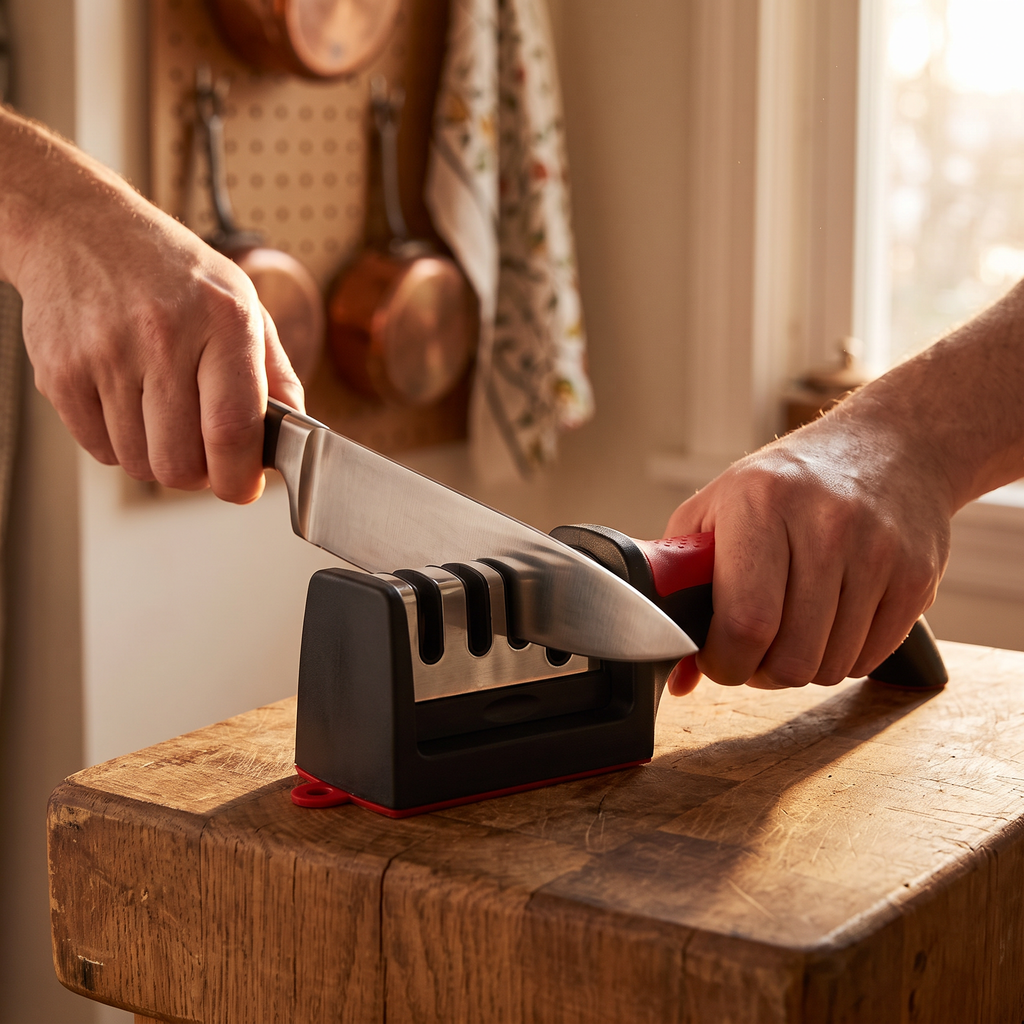 manual kitchen knife sharpener