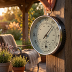 outdoor wall thermometer with large dial