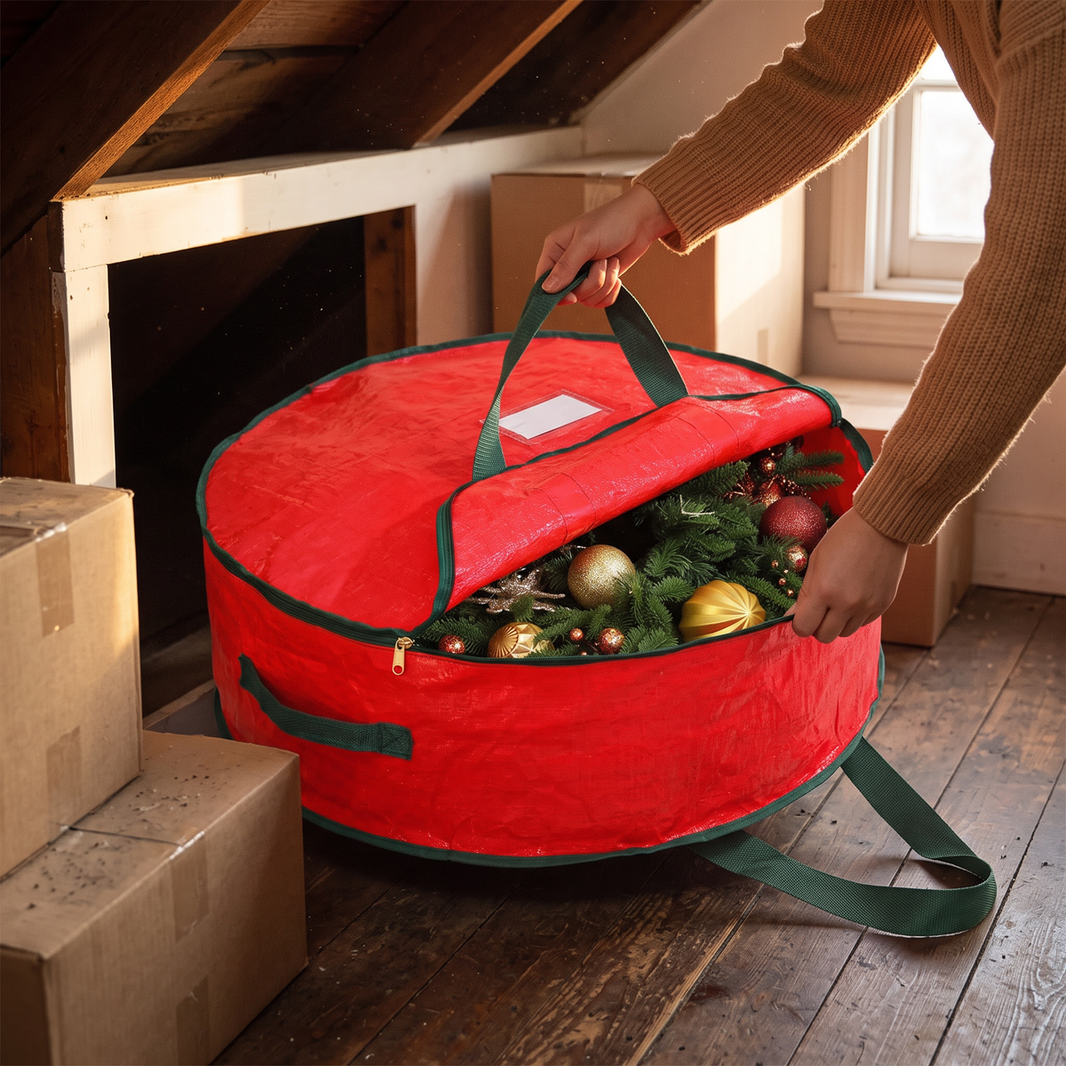 Christmas garland / wreath storage bag