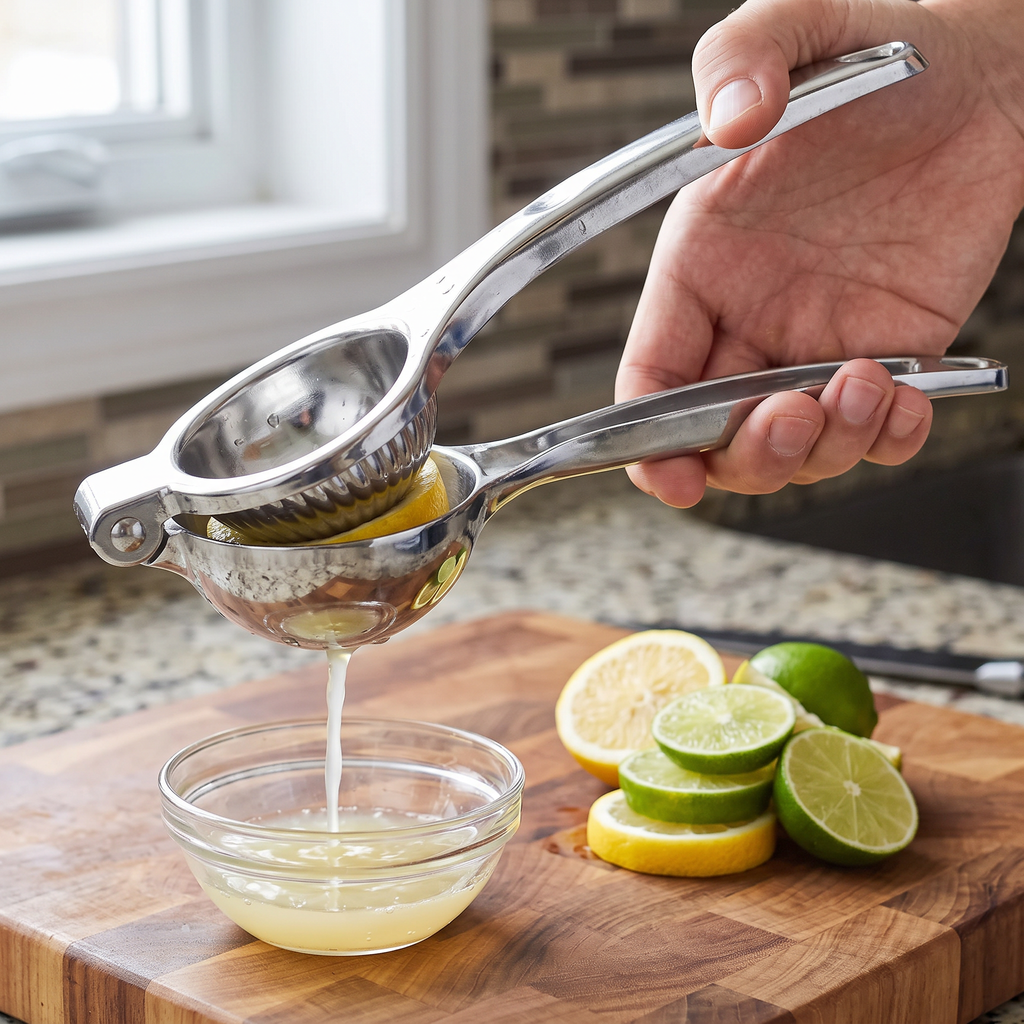 stainless steel handheld citrus juicer