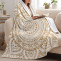 mandala pattern throw blanket