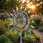 metal kinetic wind spinner garden decoration