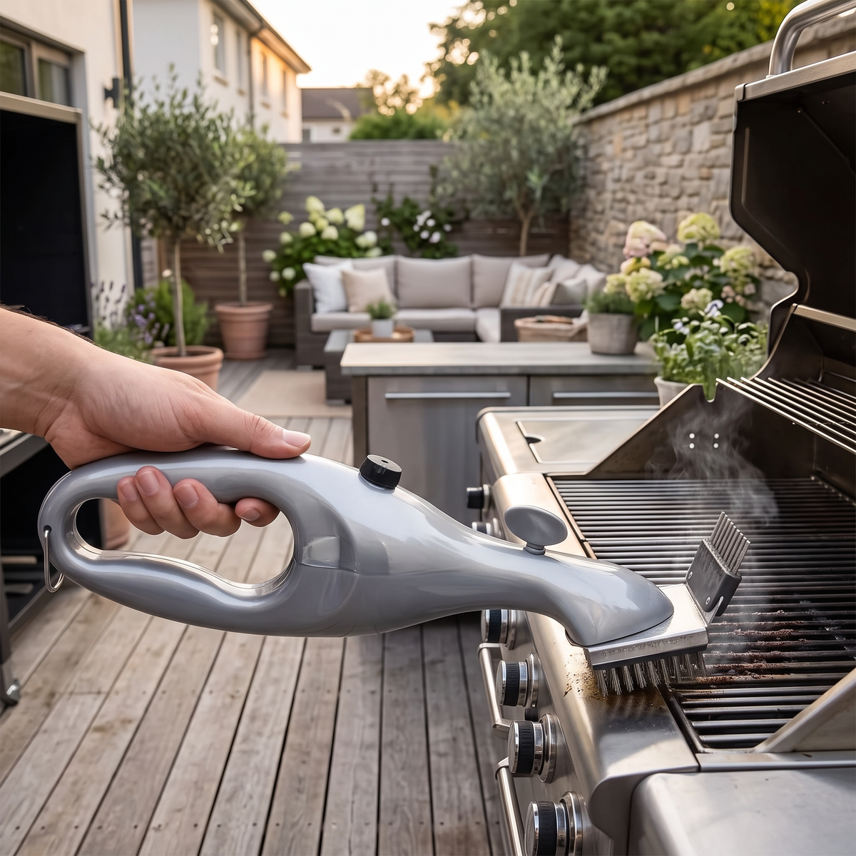 steam grill cleaning brush