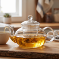 glass teapot with tea infuser