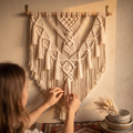 boho macrame woven wall hanging
