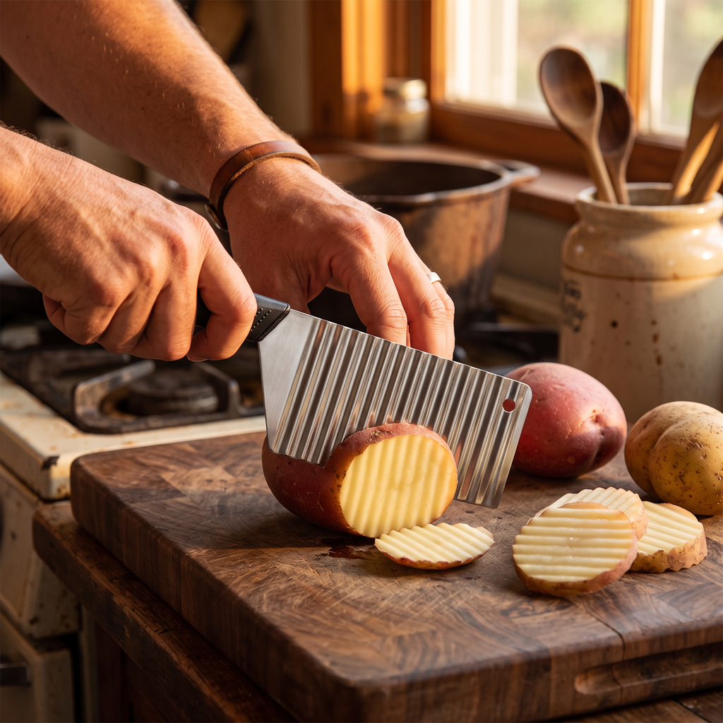 wavy crinkle-cut knife / chip slicer