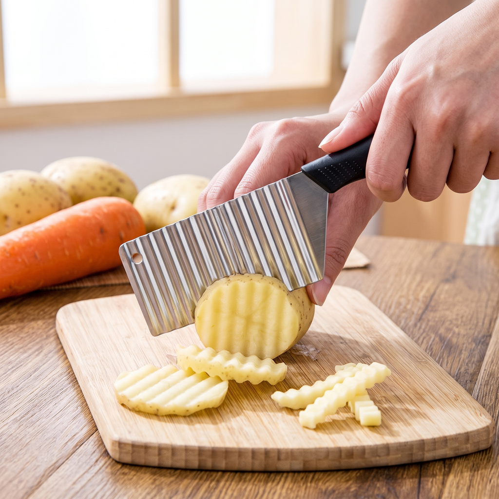 wavy crinkle-cut knife / chip slicer