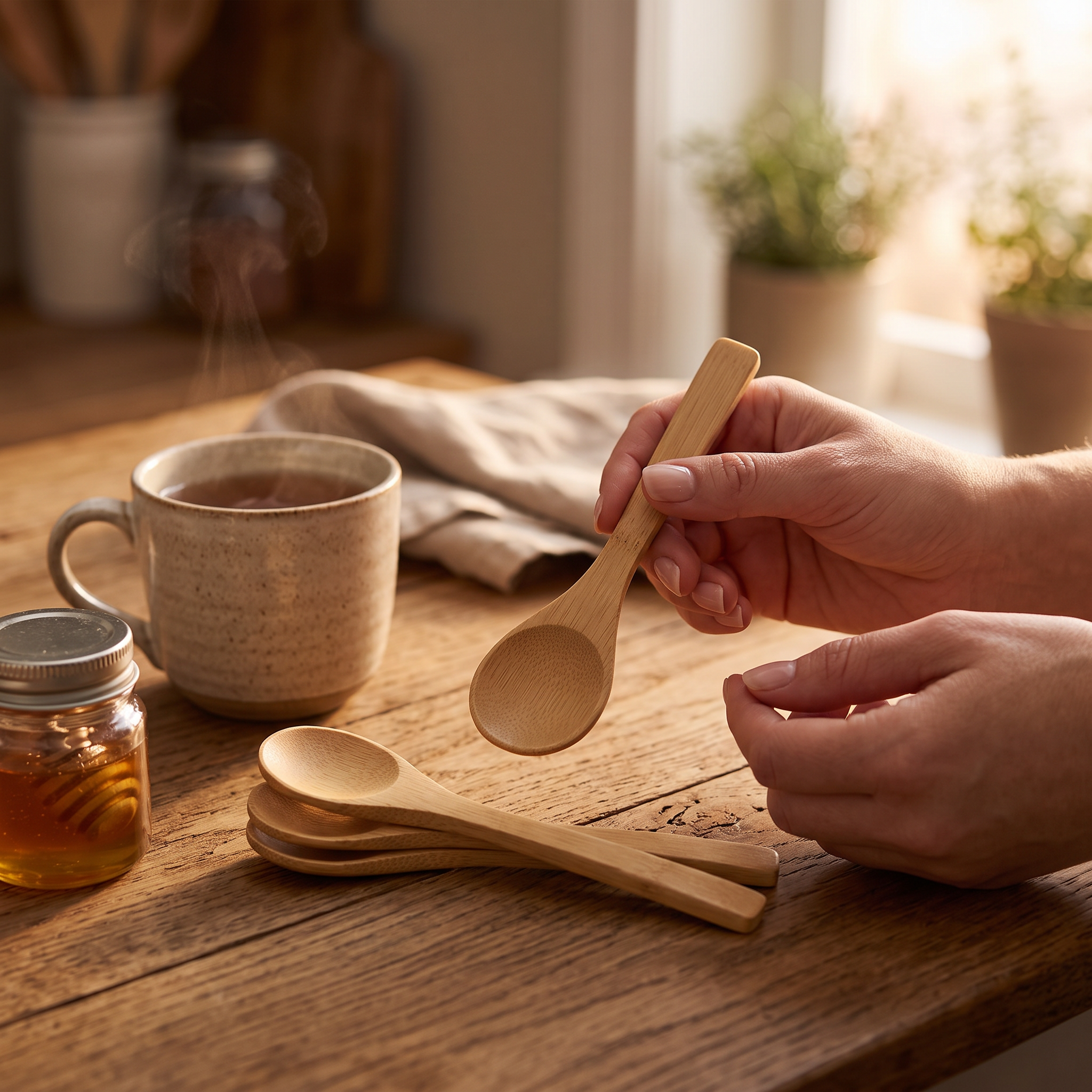 wooden cooking utensils set