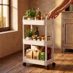 rolling kitchen storage cart