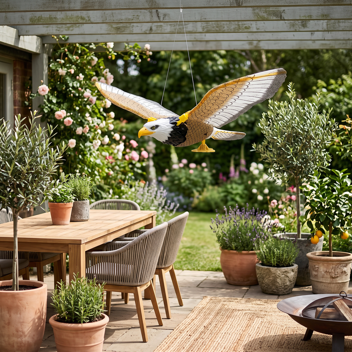 flapping-wing bird repeller garden decoration