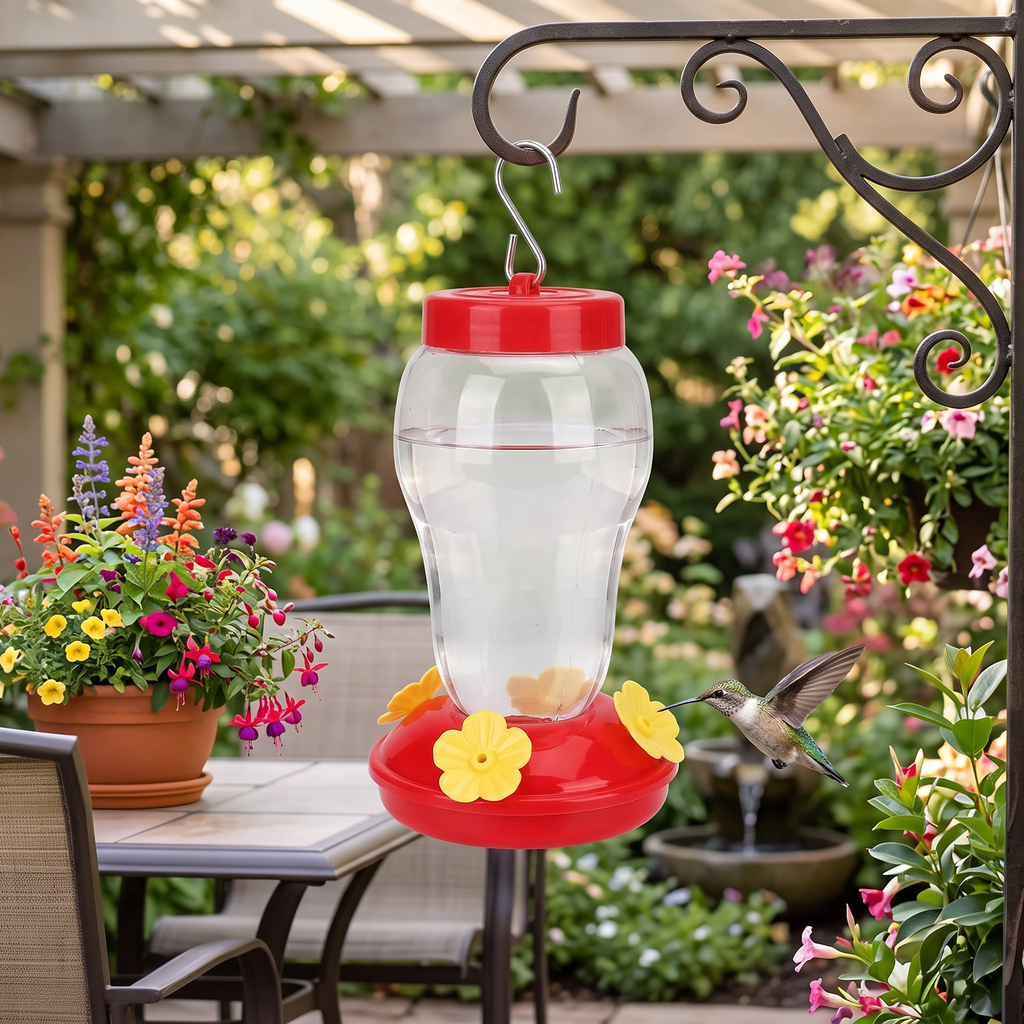 hummingbird feeder with bee guard
