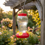hummingbird feeder with bee guard