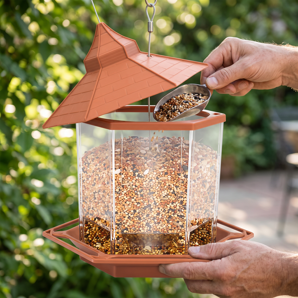 hanging bird feeder