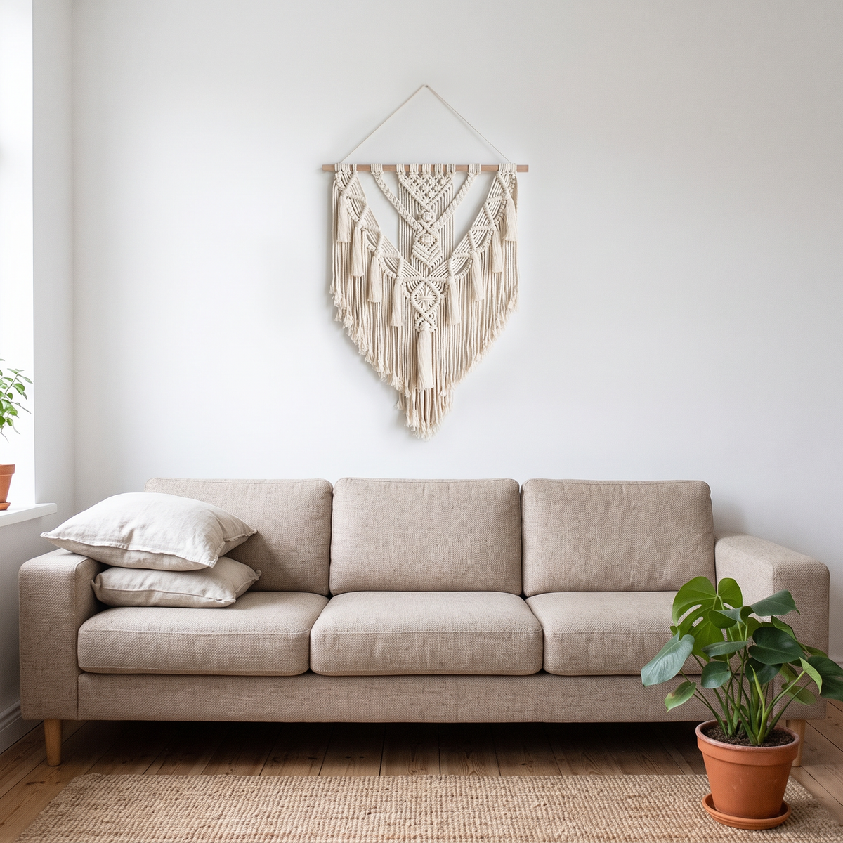 boho macrame woven wall hanging