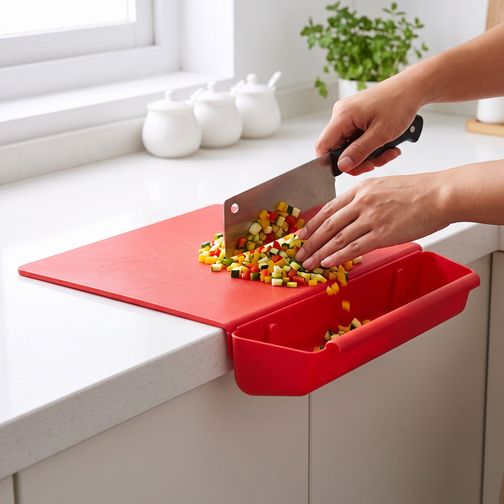 2-in-1 chopping board - Red