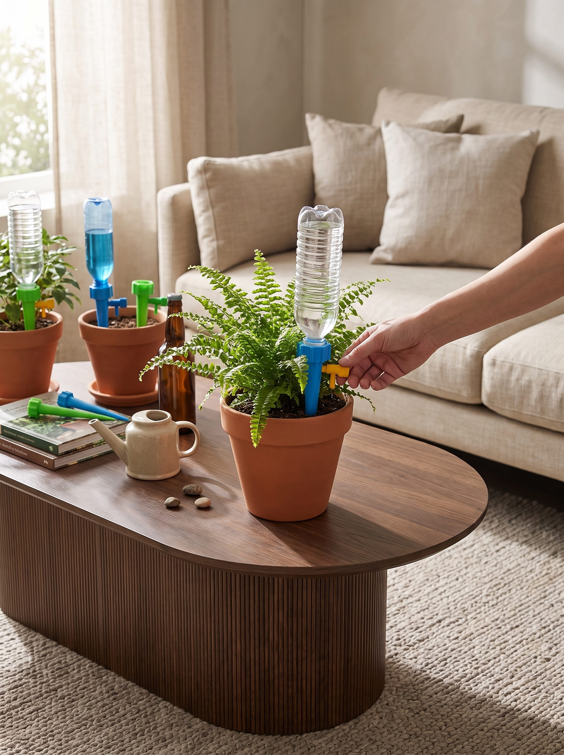Automatic Plant Watering Spikes in use